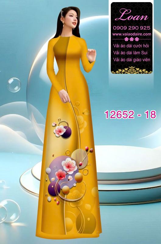 Vải áo dài hoa in 3D Vải áo dài hoa in 3D