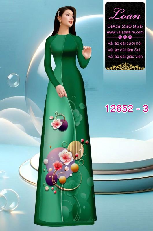 Vải áo dài hoa in 3D Vải áo dài hoa in 3D