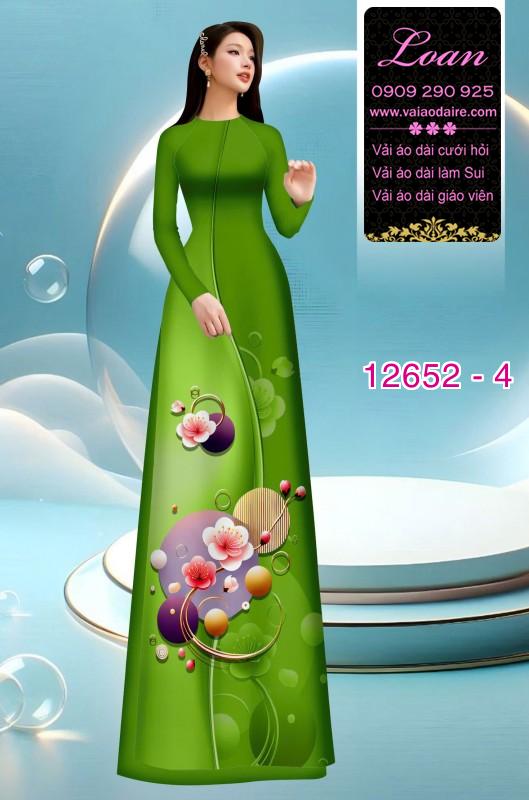 Vải áo dài hoa in 3D Vải áo dài hoa in 3D