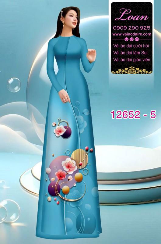 Vải áo dài hoa in 3D Vải áo dài hoa in 3D