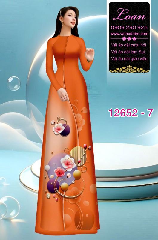 Vải áo dài hoa in 3D Vải áo dài hoa in 3D