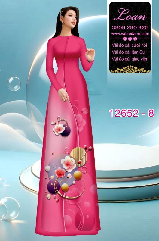 Vải áo dài hoa in 3D Vải áo dài hoa in 3D