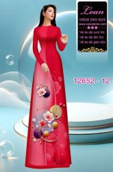 Vải áo dài hoa in 3D