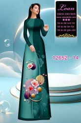 Vải áo dài hoa in 3D