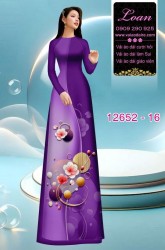 Vải áo dài hoa in 3D