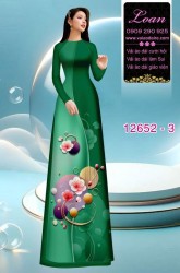 Vải áo dài hoa in 3D