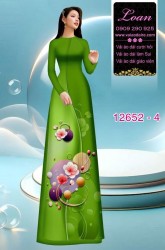 Vải áo dài hoa in 3D