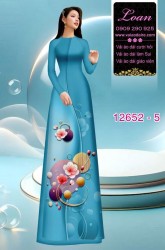 Vải áo dài hoa in 3D