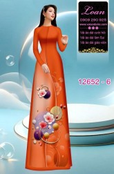 Vải áo dài hoa in 3D