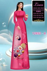 Vải áo dài hoa in 3D