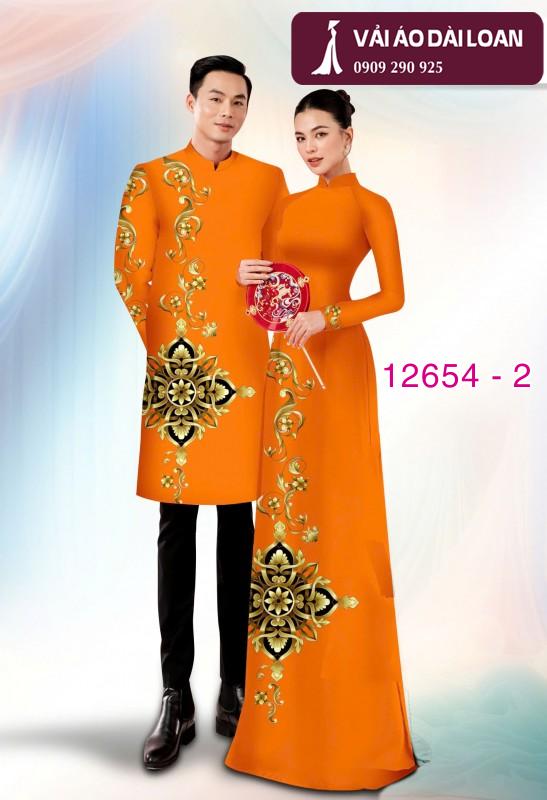 Vải áo dài cặp đôi - họa tiết hoa văn