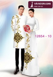 Vải áo dài cặp đôi - họa tiết hoa văn