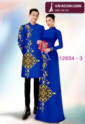 Vải áo dài cặp đôi - họa tiết hoa văn