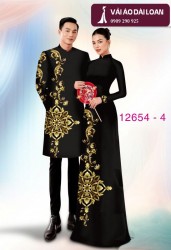 Vải áo dài cặp đôi - họa tiết hoa văn