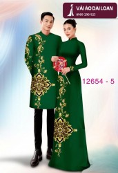 Vải áo dài cặp đôi - họa tiết hoa văn