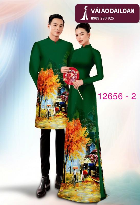 Vải áo dài cặp đôi - họa tiết phong cảnh Vải áo dài cặp đôi - họa tiết phong cảnh