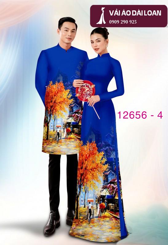 Vải áo dài cặp đôi - họa tiết phong cảnh Vải áo dài cặp đôi - họa tiết phong cảnh