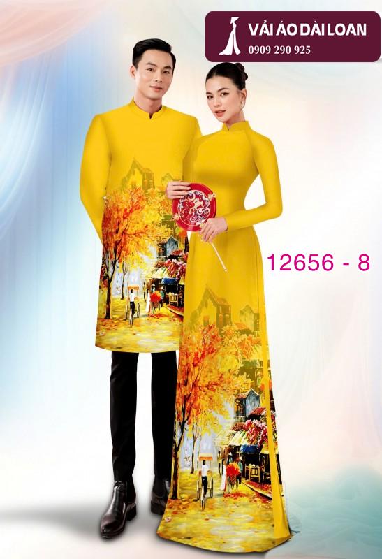 Vải áo dài cặp đôi - họa tiết phong cảnh Vải áo dài cặp đôi - họa tiết phong cảnh