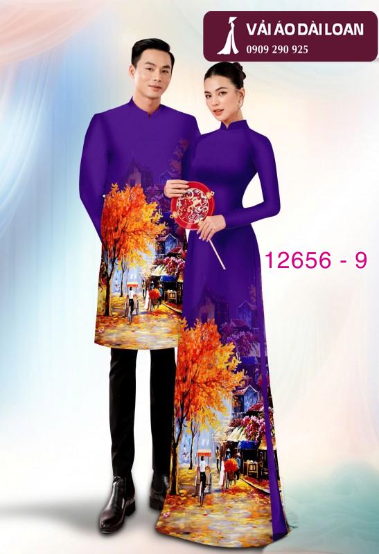 Vải áo dài cặp đôi - họa tiết phong cảnh Vải áo dài cặp đôi - họa tiết phong cảnh