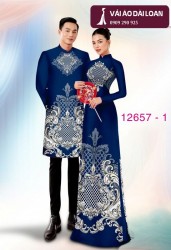 Vải áo dài cặp đôi - họa tiết hoa văn