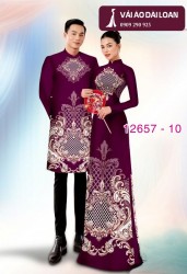 Vải áo dài cặp đôi - họa tiết hoa văn