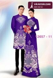 Vải áo dài cặp đôi - họa tiết hoa văn