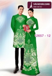 Vải áo dài cặp đôi - họa tiết hoa văn