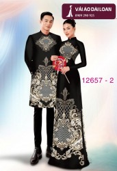 Vải áo dài cặp đôi - họa tiết hoa văn