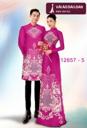 Vải áo dài cặp đôi - họa tiết hoa văn