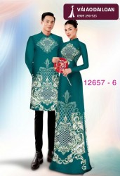 Vải áo dài cặp đôi - họa tiết hoa văn