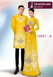 Vải áo dài cặp đôi - họa tiết hoa văn