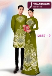 Vải áo dài cặp đôi - họa tiết hoa văn