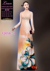 Vải áo dài hoa in 3D