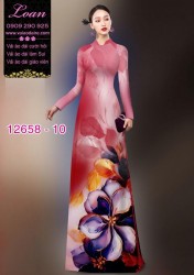 Vải áo dài hoa in 3D