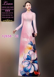 Vải áo dài hoa in 3D