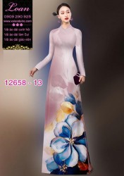 Vải áo dài hoa in 3D