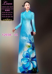 Vải áo dài hoa in 3D