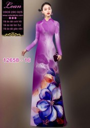 Vải áo dài hoa in 3D