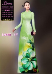 Vải áo dài hoa in 3D