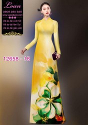 Vải áo dài hoa in 3D