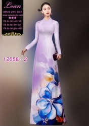 Vải áo dài hoa in 3D