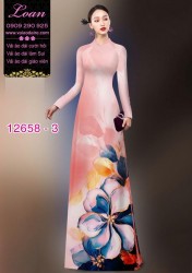 Vải áo dài hoa in 3D