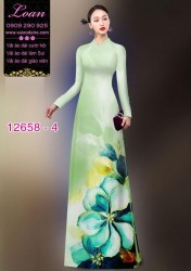 Vải áo dài hoa in 3D