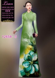 Vải áo dài hoa in 3D