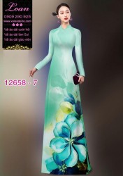 Vải áo dài hoa in 3D