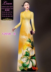 Vải áo dài hoa in 3D