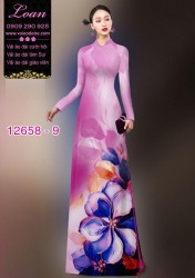 Vải áo dài hoa in 3D