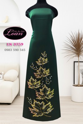 Vải áo dài kết pha lê đơn giản-ADK 12659