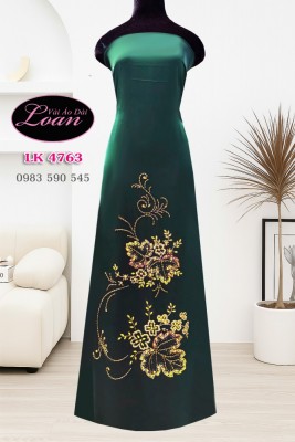 Vải áo dài kết pha lê đơn giản-ADK 12664