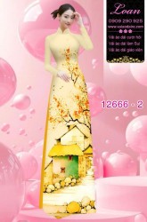 Vải áo dài phong cảnh in 3D